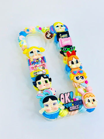 【Powerpuff Baby】Handmade Decoden cream glue phone cases, can be customized for all models,nice craft as gifts for you.