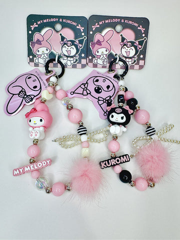 Kawaii Beaded Phone Charm – Crystal Keychain, Cute Bag Accessory, Y2K Aesthetic Gift, Handmade Charm Strap for Phone or Purse
