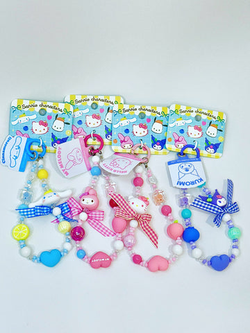 Kawaii Beaded Phone Charm – Crystal Keychain, Cute Bag Accessory, Y2K Aesthetic Gift, Handmade Charm Strap for Phone or Purse
