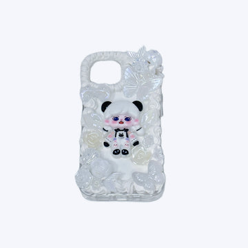 【Time is Silence】Handmade Decoden cream glue phone case, cream glue phone case, nice handicrafts gift