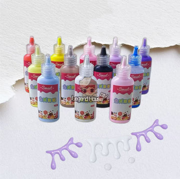 12 color Decoden Liquid Cream Glue, Simulation Cream Glue, Decoden Jam effect glue,Fake Jam Frosting, Fake Whip Cream, Fake Glaze
