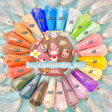 100g Decoden Cream Glue,Fake Whipped Cream,Glue for decorating Phone cases and Decoden Crafts, with piping tip available 24 colors.