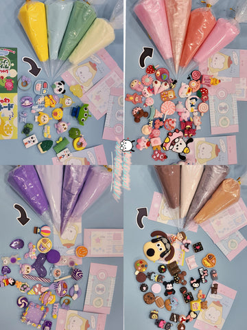 Decoden Cream Glue and Charms kit, Decoden Kits for beginners, Decoden Charms and Glue, Decoden projects, DIY Kits For Decoden Crafts
