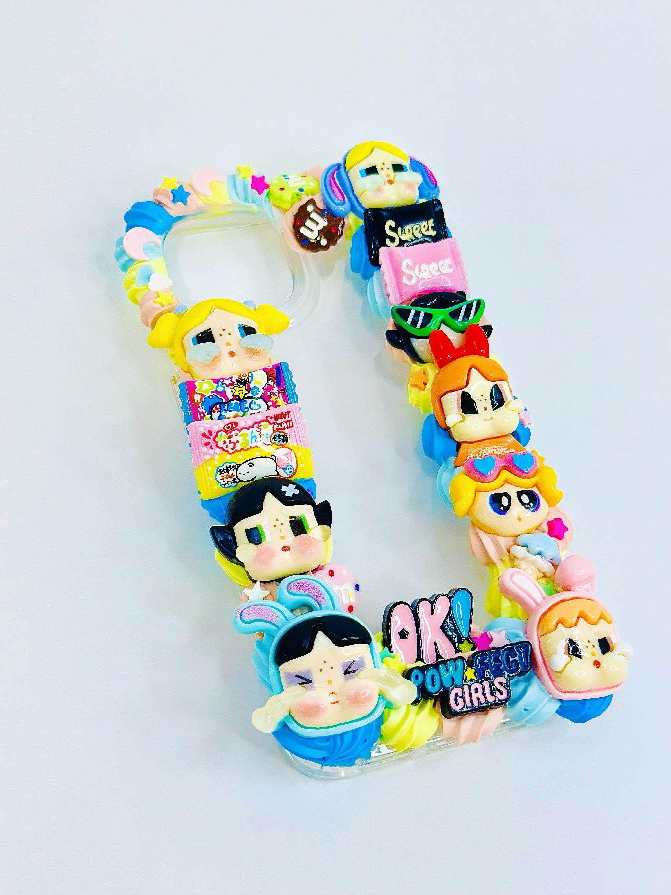 【Powerpuff Baby】Handmade Decoden cream glue phone cases, can be customized for all models,nice craft as gifts for you.