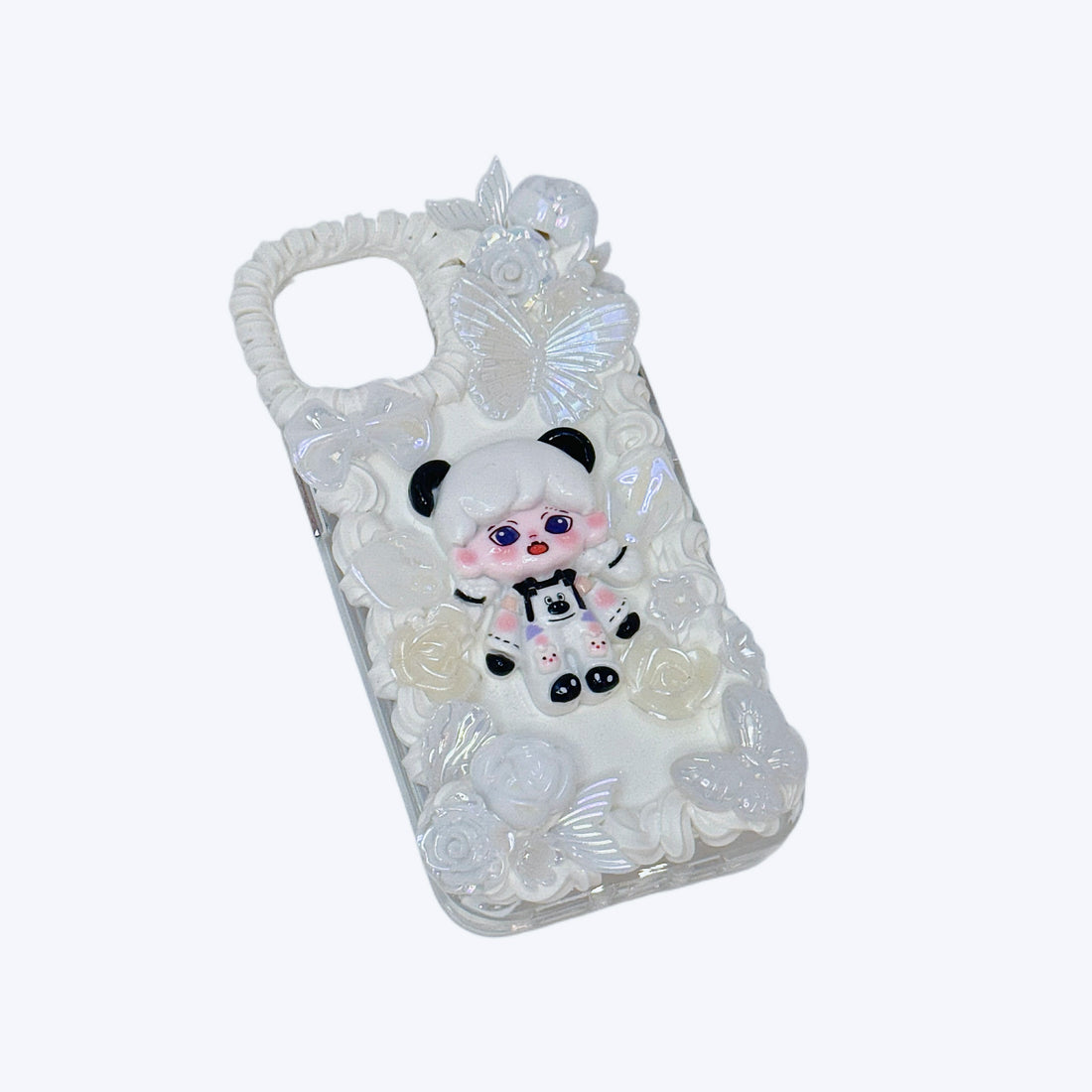 【Time is Silence】Handmade Decoden cream glue phone case, cream glue phone case, nice handicrafts gift