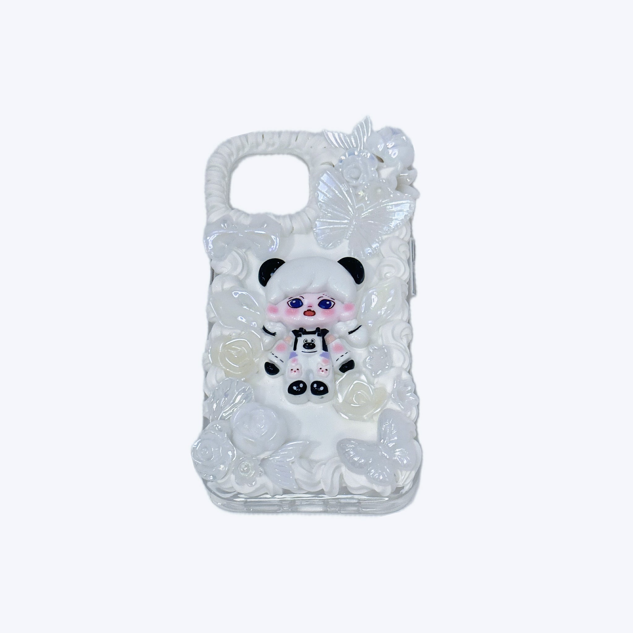 【Time is Silence】Handmade Decoden cream glue phone case, cream glue phone case, nice handicrafts gift