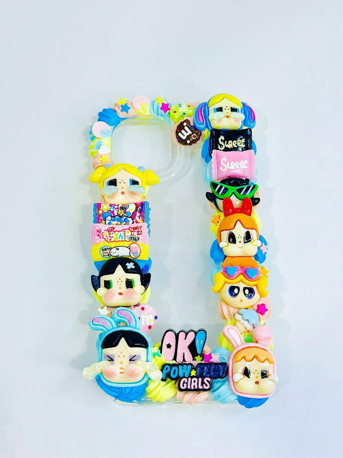 【Powerpuff Baby】Handmade Decoden cream glue phone cases, can be customized for all models,nice craft as gifts for you.